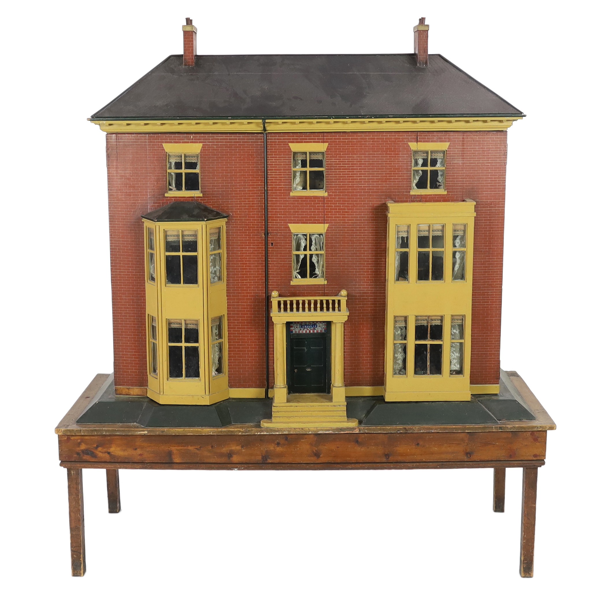 'Ednaville': A fine fully furnished Victorian dolls' house, circa 1880-1900